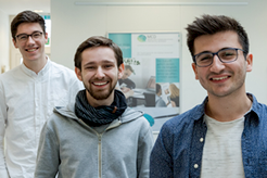 Leo Bernard, Daniel Wirtz und René Nauheimer, MCD Absolventen (2018/2019)